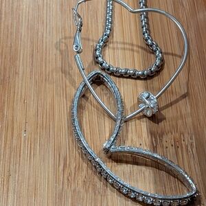 Elegant Silver Heart Necklace